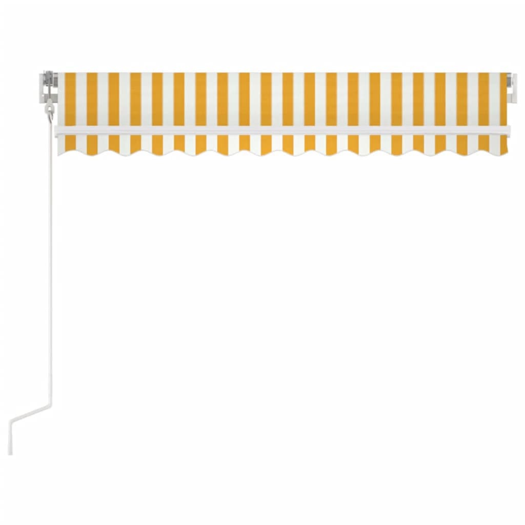 Automatic retractable awning 350x250 cm yellow and white