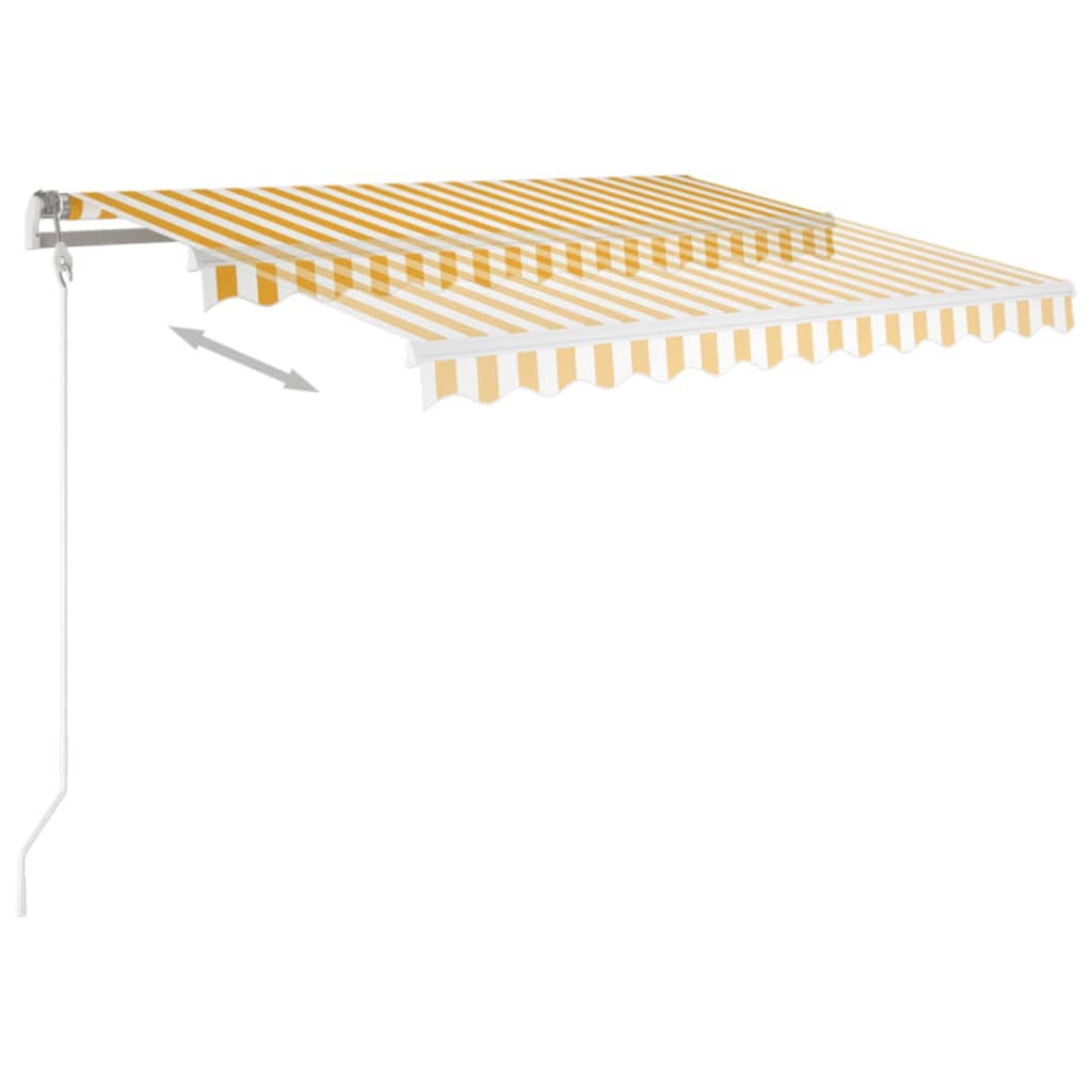 Automatic retractable awning 350x250 cm yellow and white