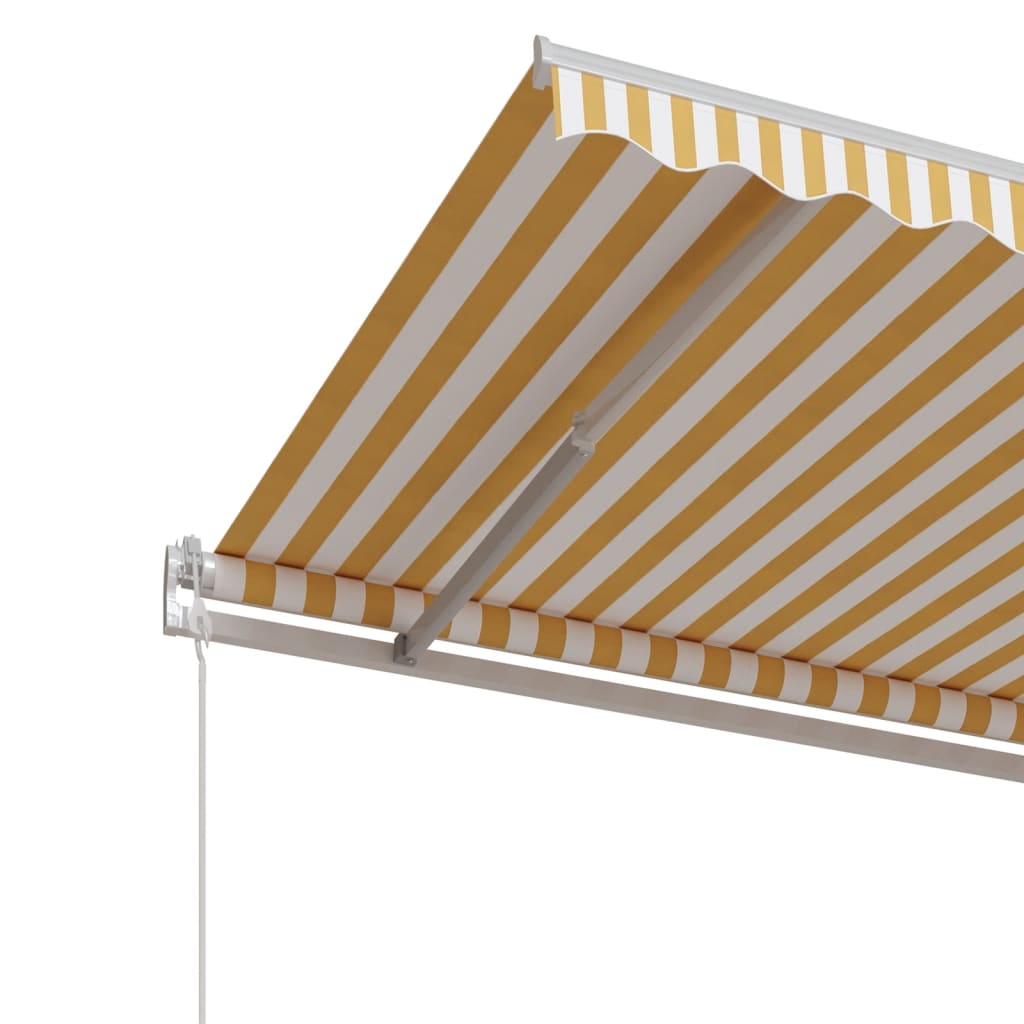 Automatic retractable awning 350x250 cm yellow and white