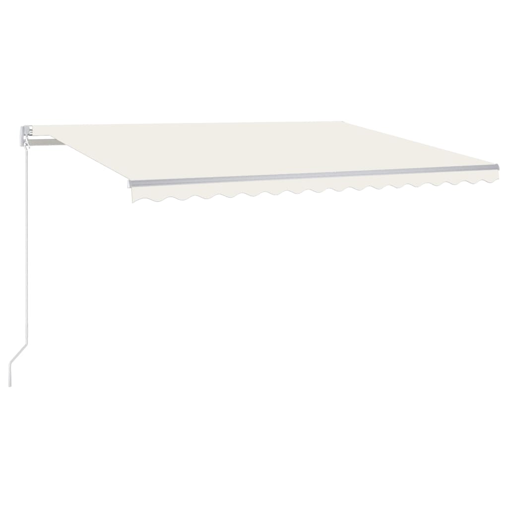Manual retractable awning 450x300 cm cream white