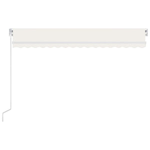 Manual retractable awning 450x300 cm cream white