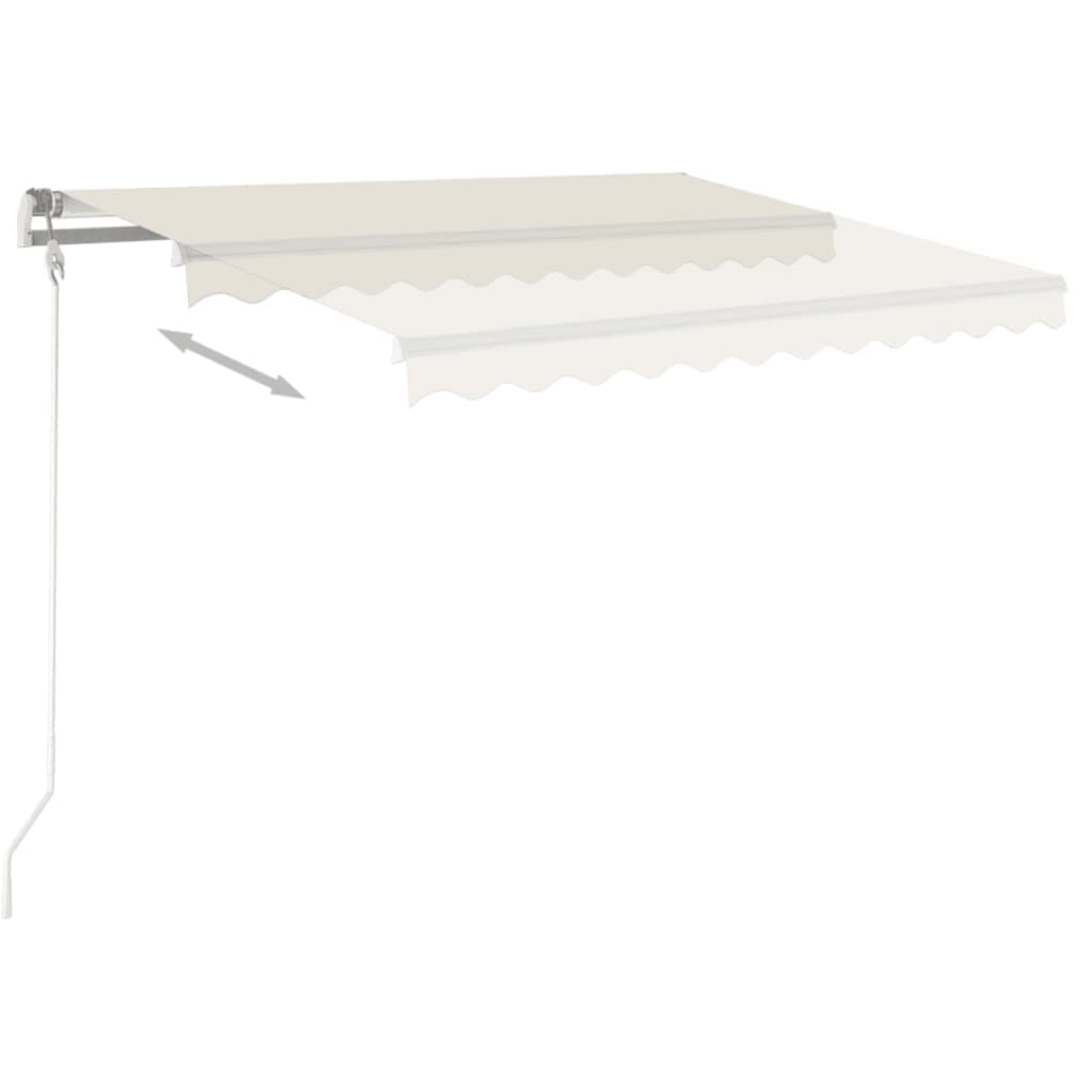 Manual retractable awning 450x300 cm cream white
