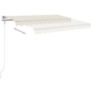 Manual retractable awning 450x300 cm cream white