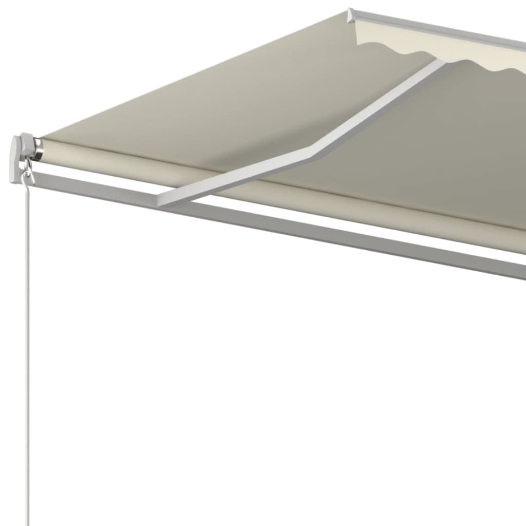 Manual retractable awning 450x300 cm cream white