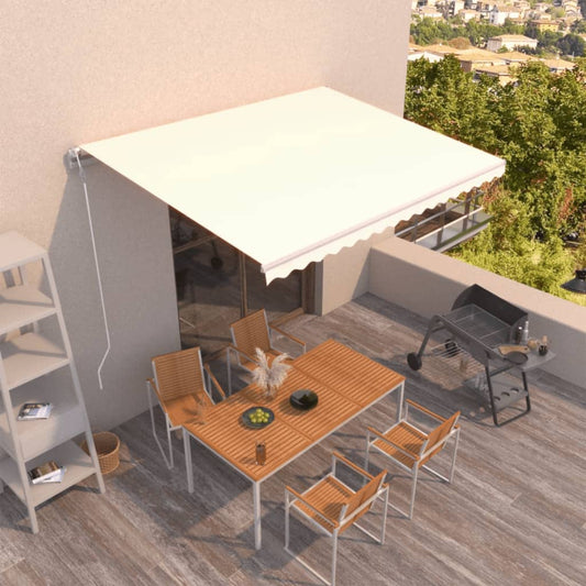 Automatic retractable awning 450x300 cm cream white