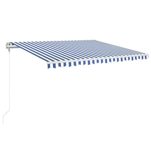 Automatic retractable awning 400x350 cm blue and white