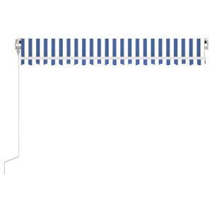 Automatic retractable awning 400x350 cm blue and white