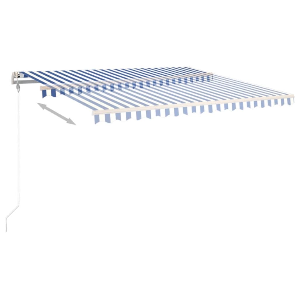 Automatic retractable awning 400x350 cm blue and white