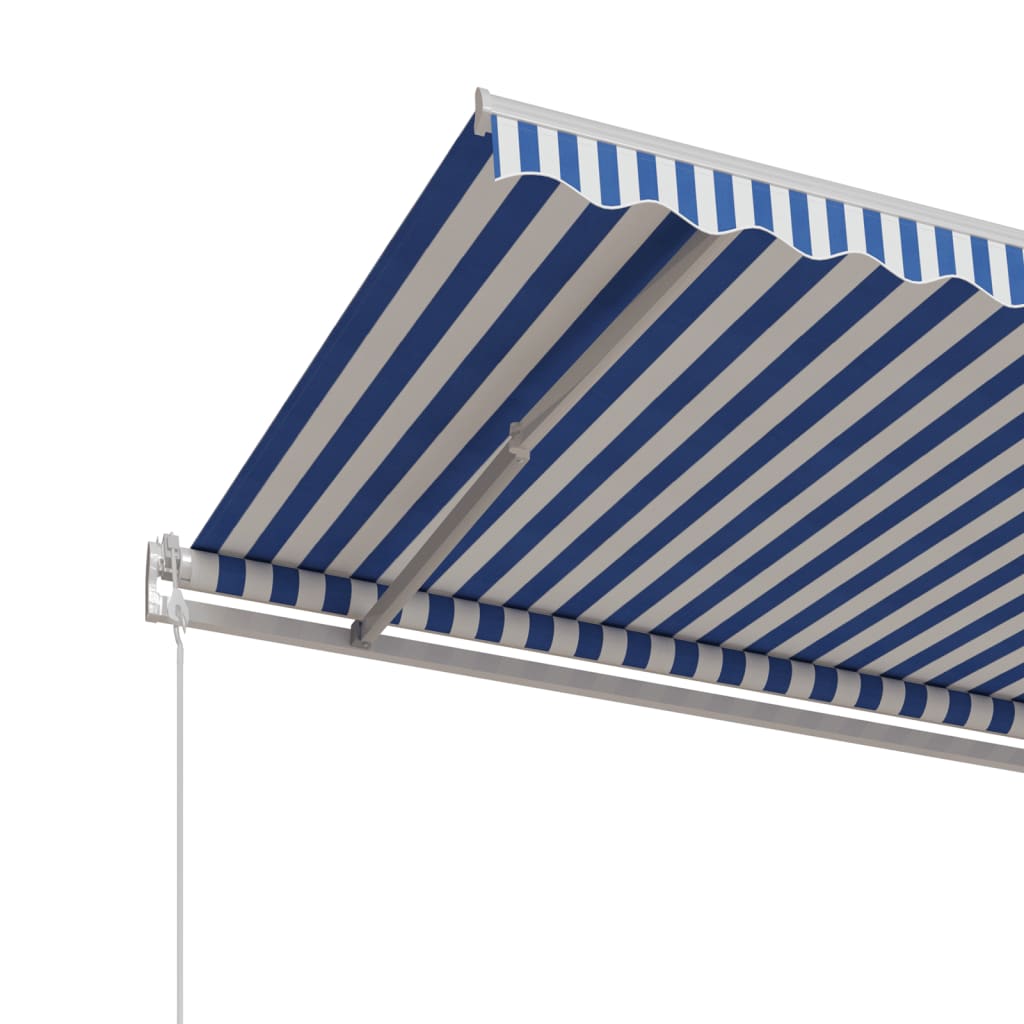 Automatic retractable awning 400x350 cm blue and white