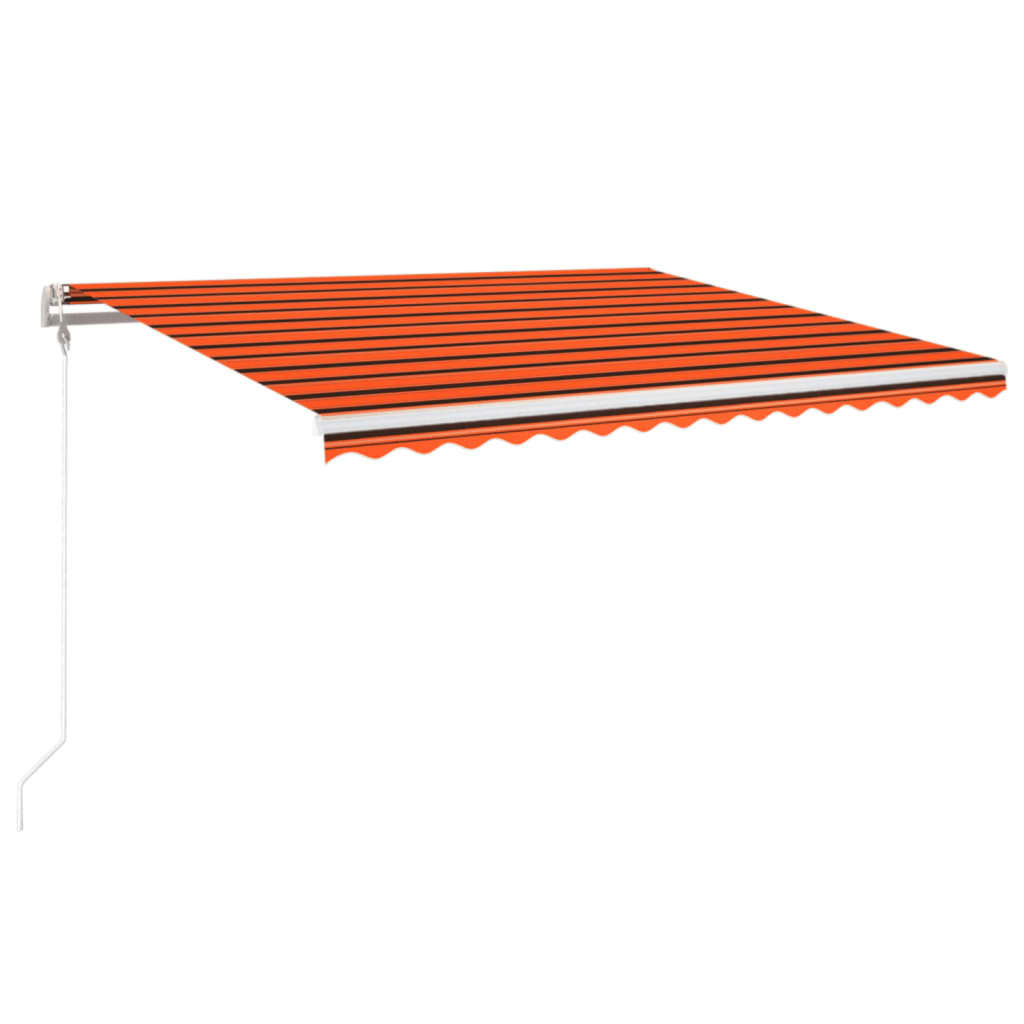 Automatic retractable awning 400x350 cm orange and brown