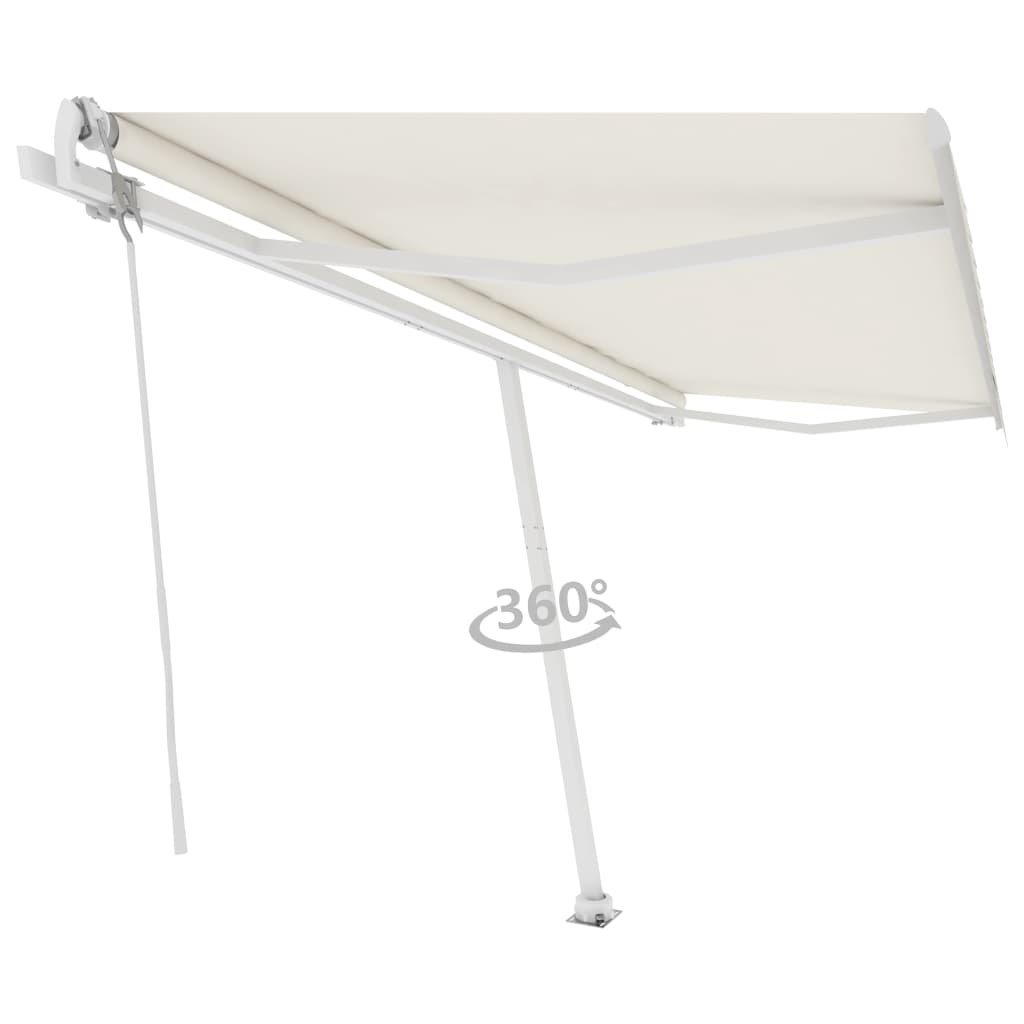 Freestanding automatic awning 500x300 cm cream white