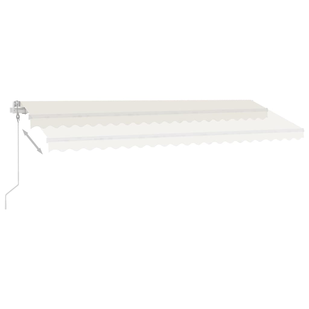 Freestanding automatic awning 500x300 cm cream white