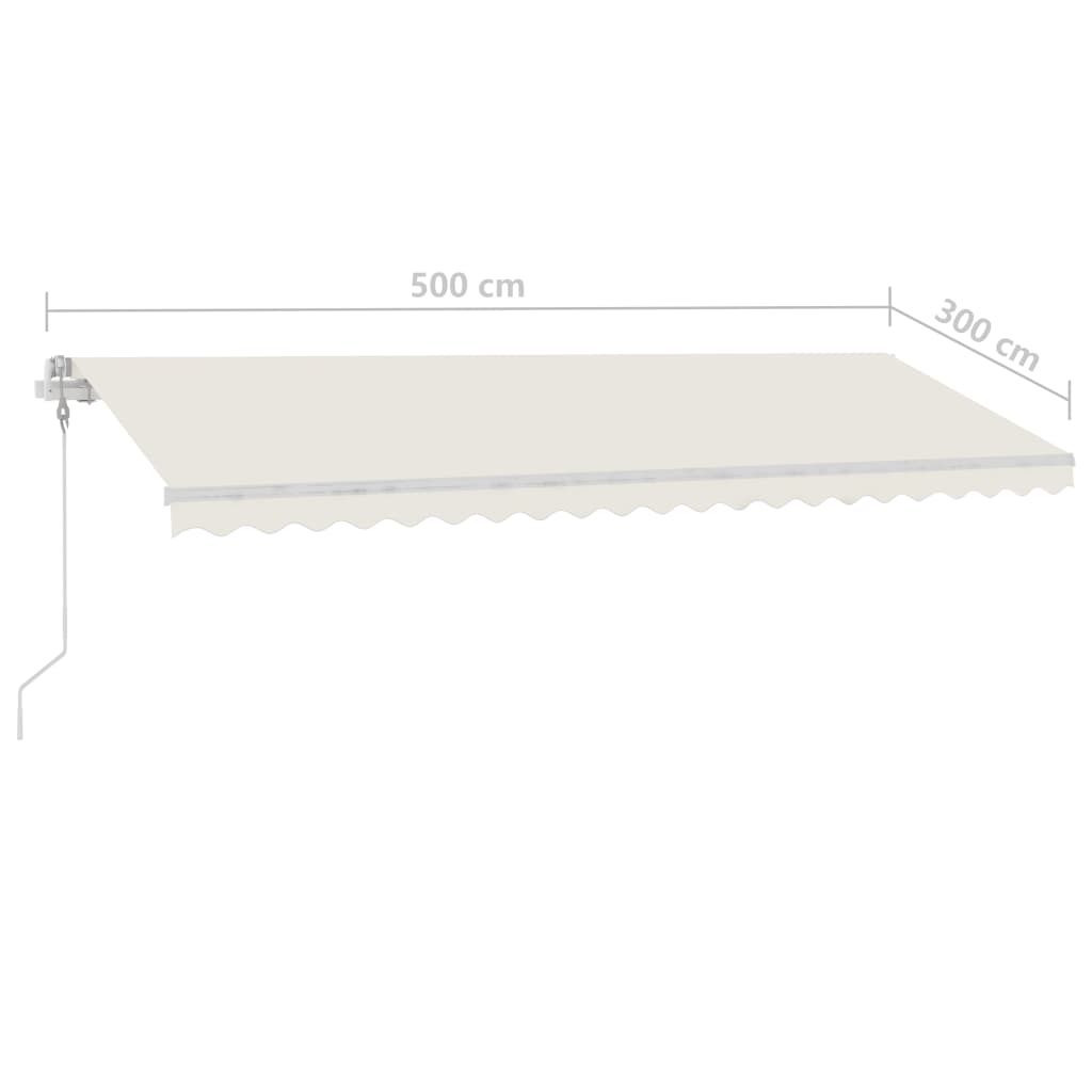 Freestanding automatic awning 500x300 cm cream white