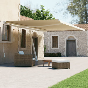 Freestanding automatic awning 500x300 cm cream white