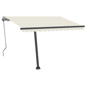 Automatisk markise med LED og vindsensor 300x250 cm kremhvit