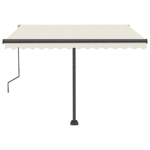 Automatisk markise med LED og vindsensor 300x250 cm kremhvit