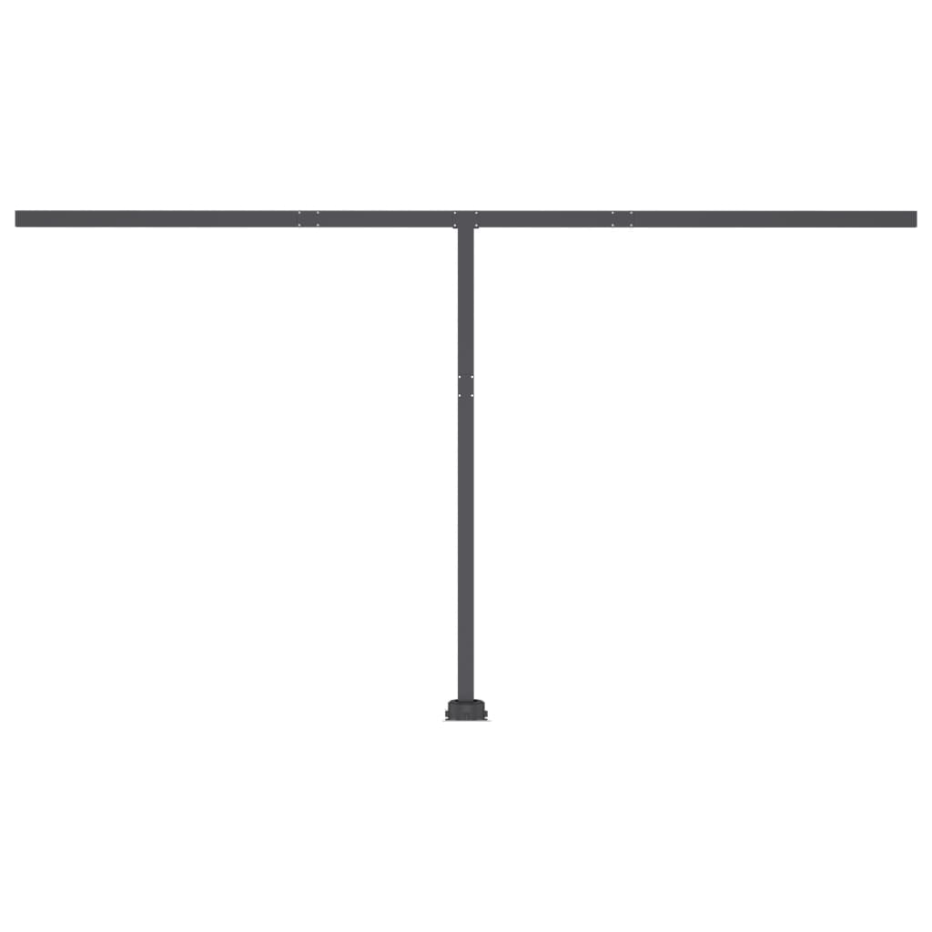 Automatisk markise med vindsensor og LED 450x350 cm kremhvit