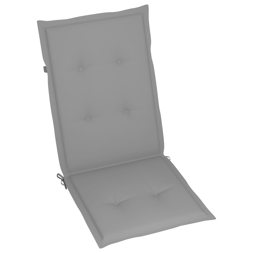 Folding garden chairs with cushions 8 pieces solid acacia wood