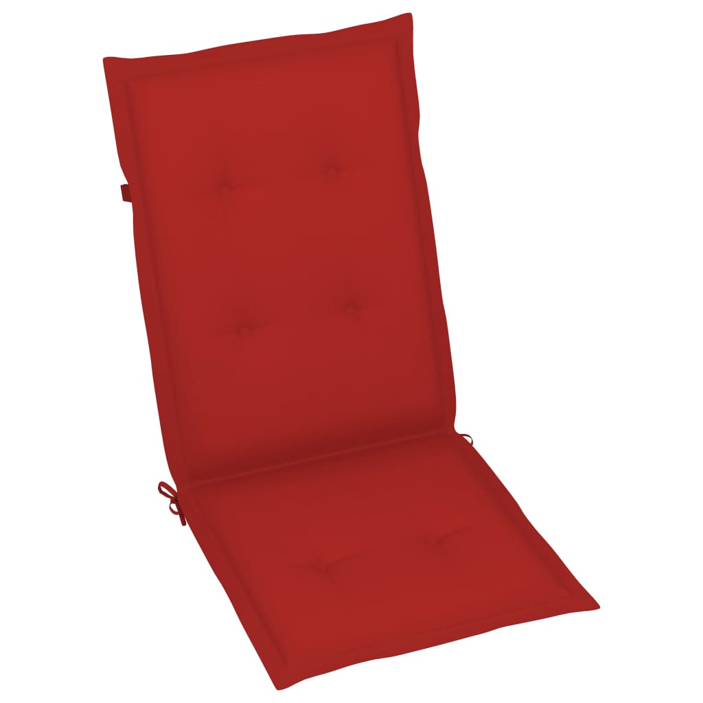 Folding garden chairs with cushions 8 pieces solid acacia wood