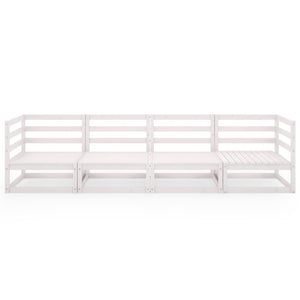 4-seters hagesofa hvit heltre furu