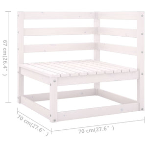 4-seters hagesofa hvit heltre furu