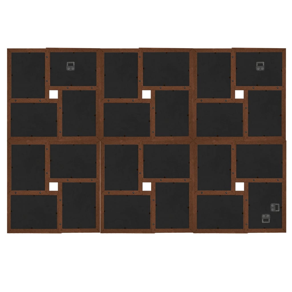 Photo frame collage for 24x (10x15 cm) pictures dark brown MDF