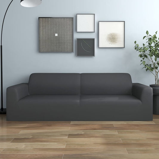 3-seater sofa cover polyester anthracite