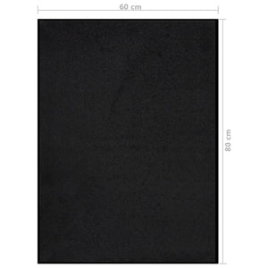 Doormat black 60x80 cm