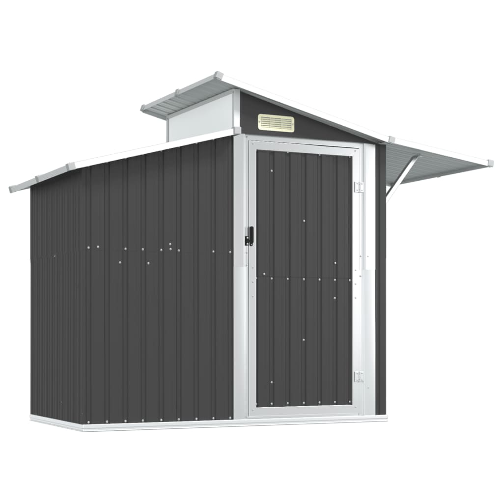 Garden shed anthracite 270x130x208.5 cm galvanized steel