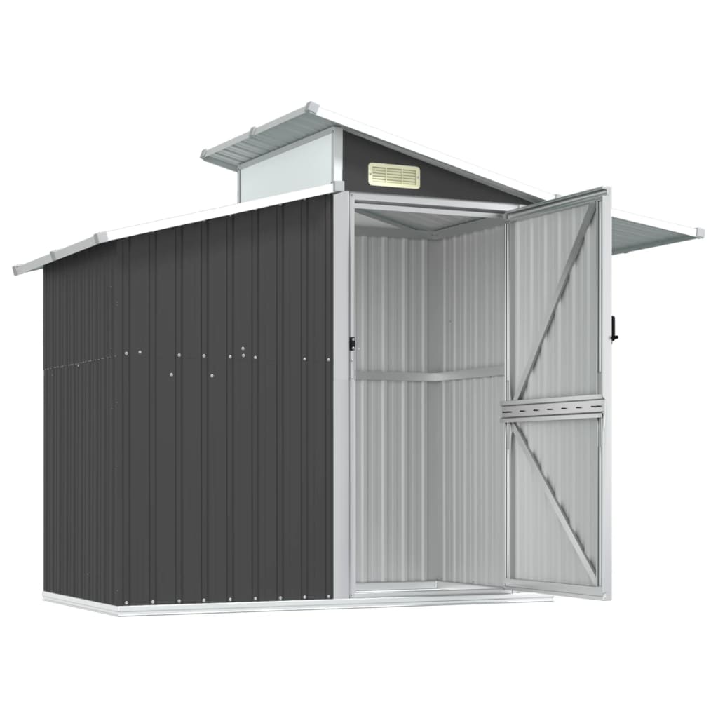 Garden shed anthracite 270x130x208.5 cm galvanized steel