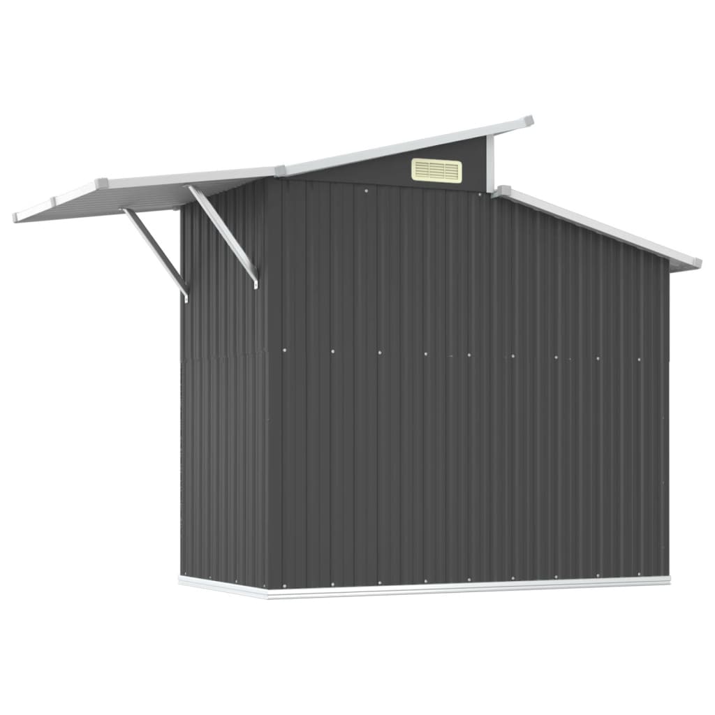 Garden shed anthracite 270x130x208.5 cm galvanized steel