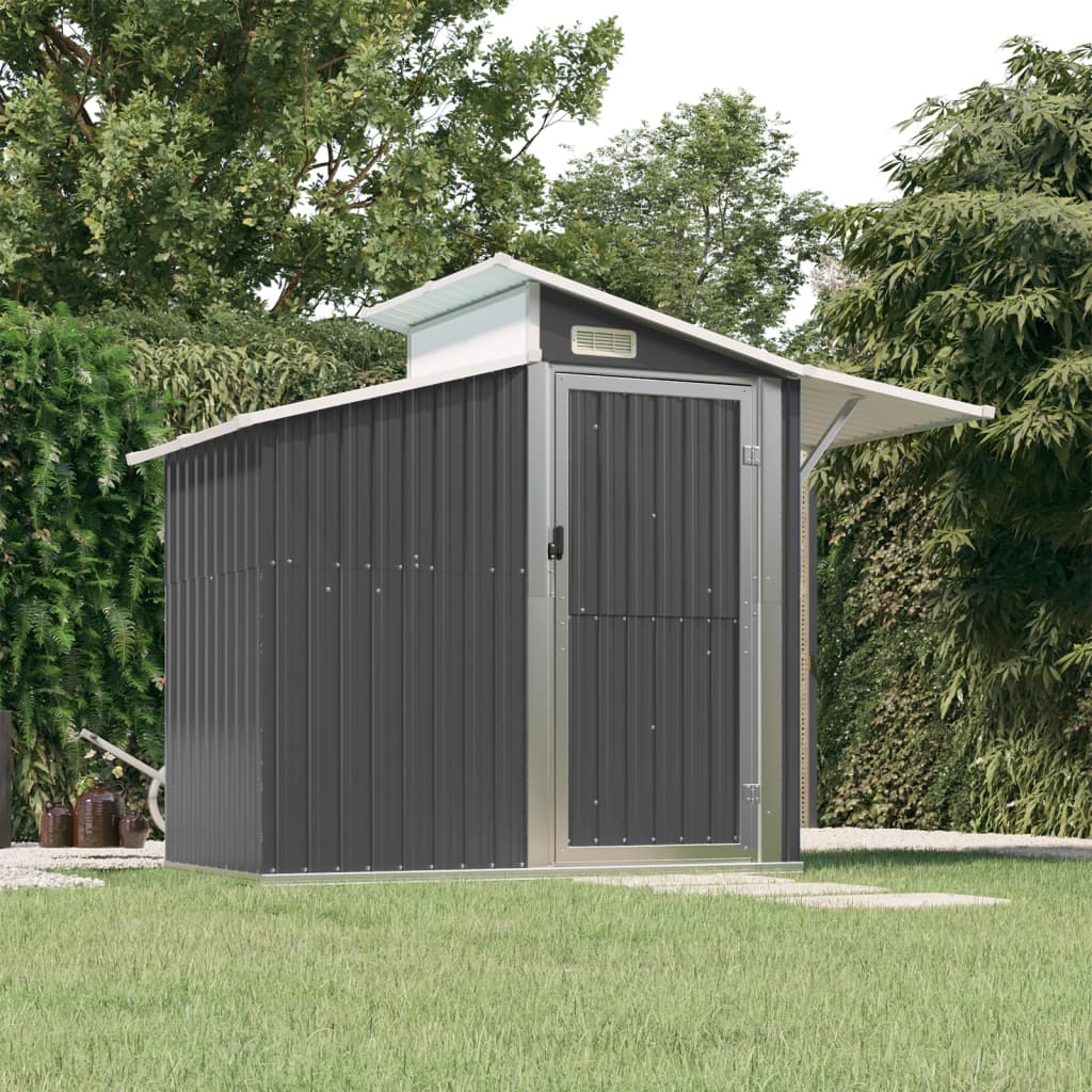 Garden shed anthracite 270x130x208.5 cm galvanized steel