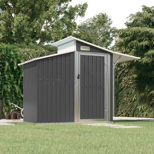 Garden shed anthracite 270x130x208.5 cm galvanized steel