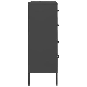 Chest of drawers anthracite 80x35x101.5 cm steel