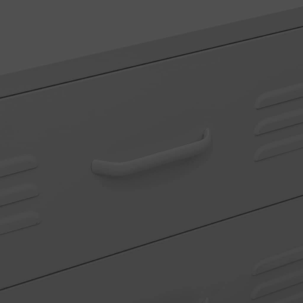 Chest of drawers anthracite 80x35x101.5 cm steel