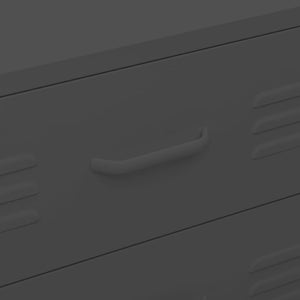 Chest of drawers anthracite 80x35x101.5 cm steel