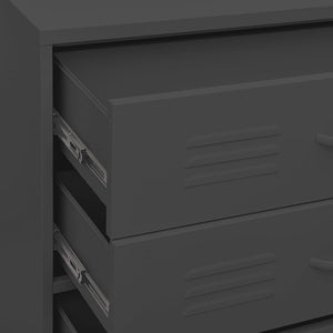 Chest of drawers anthracite 80x35x101.5 cm steel
