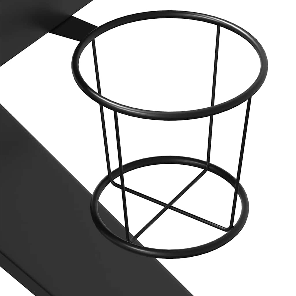 Game table with K-shaped legs black 110x60x75 cm