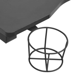 Gaming table LED with Y-shape black 90x60x75 cm