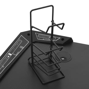 Gaming table LED with Y-shape black 90x60x75 cm
