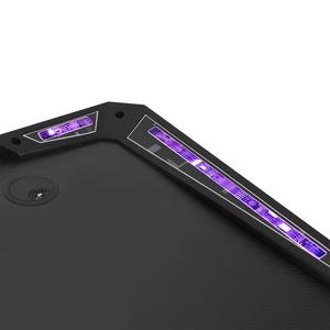 Gaming table LED with Y-shape black 90x60x75 cm