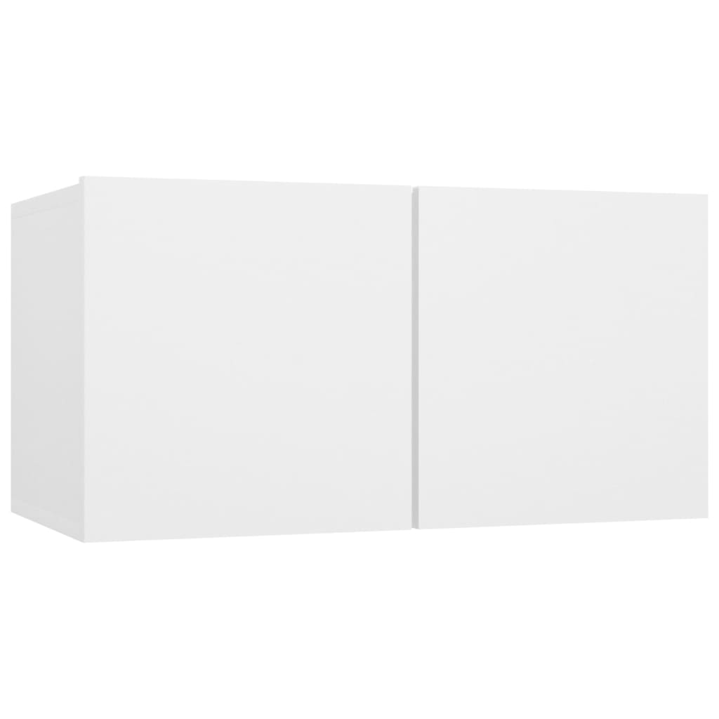 Hanging TV benches 2 pcs white 60x30x30 cm