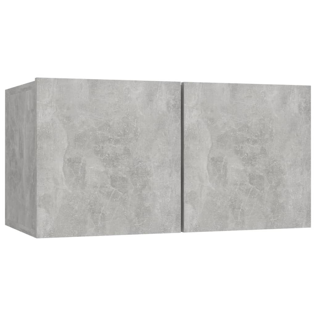 Hanging TV benches 3 pcs concrete grey 60x30x30 cm