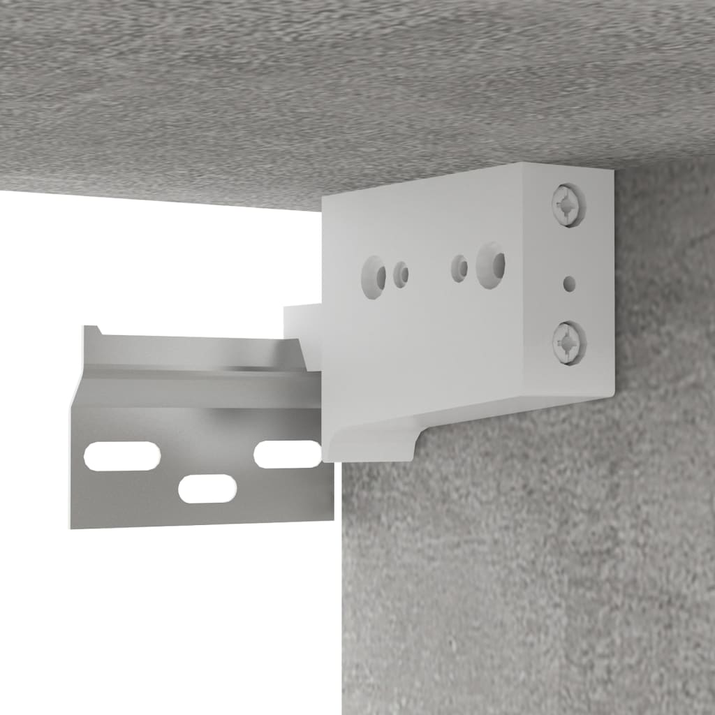 Hanging TV benches 3 pcs concrete grey 60x30x30 cm