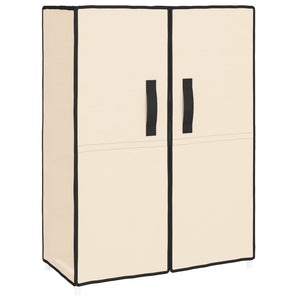 Shoe cabinet cream white 60x28x90 cm fabric
