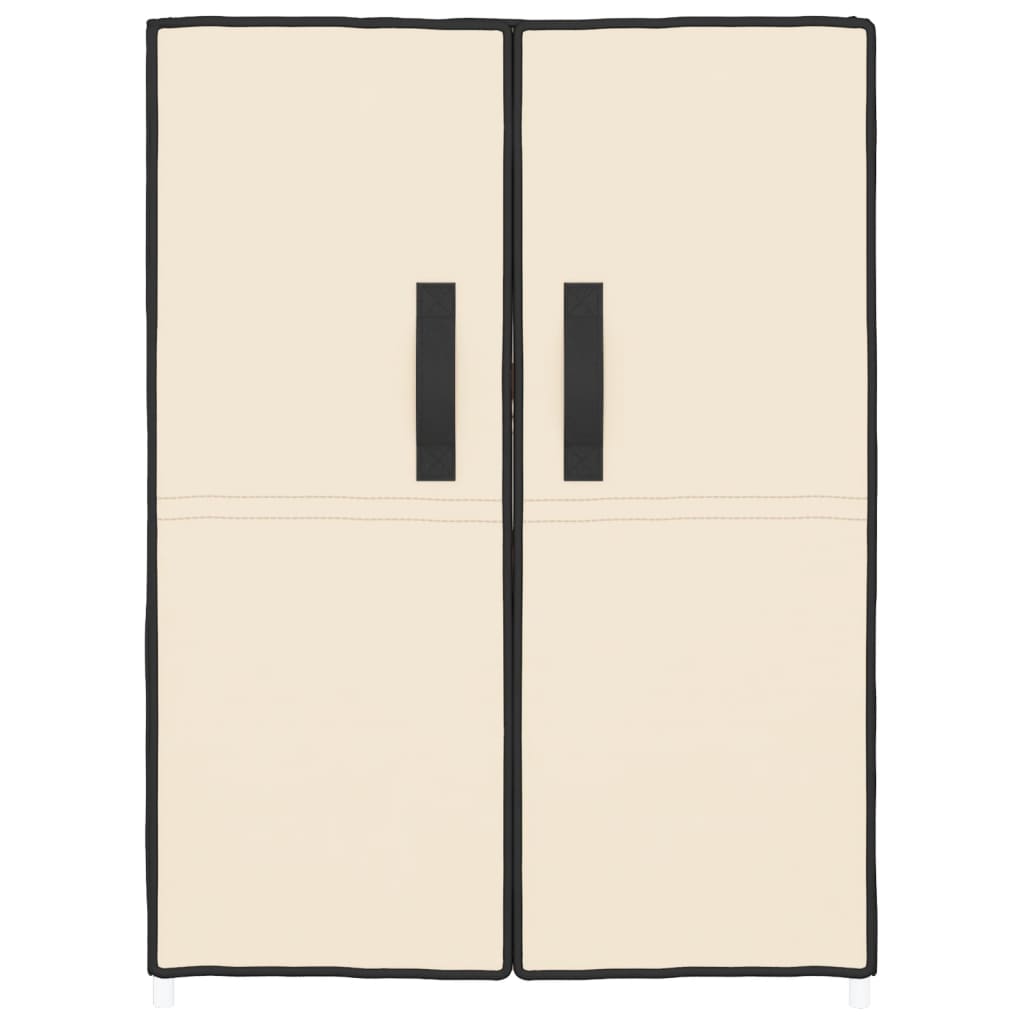 Shoe cabinet cream white 60x28x90 cm fabric