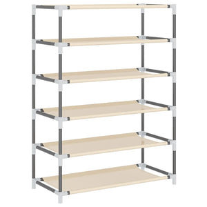 Shoe cabinet cream white 60x28x90 cm fabric