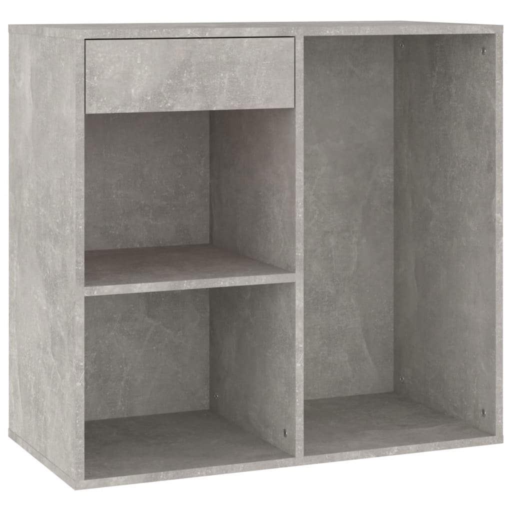 Makeup cabinet concrete gray 80x40x75 cm engineered wood