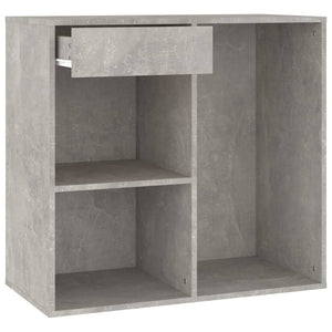 Makeup cabinet concrete gray 80x40x75 cm engineered wood