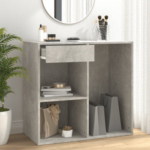 Makeup cabinet concrete gray 80x40x75 cm engineered wood